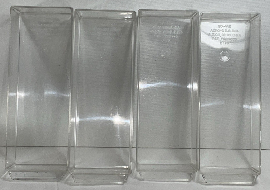 EXCELLENT 4 AKRO-MILS 20-445 Plastic Clear Acrylic Drawers Replacements