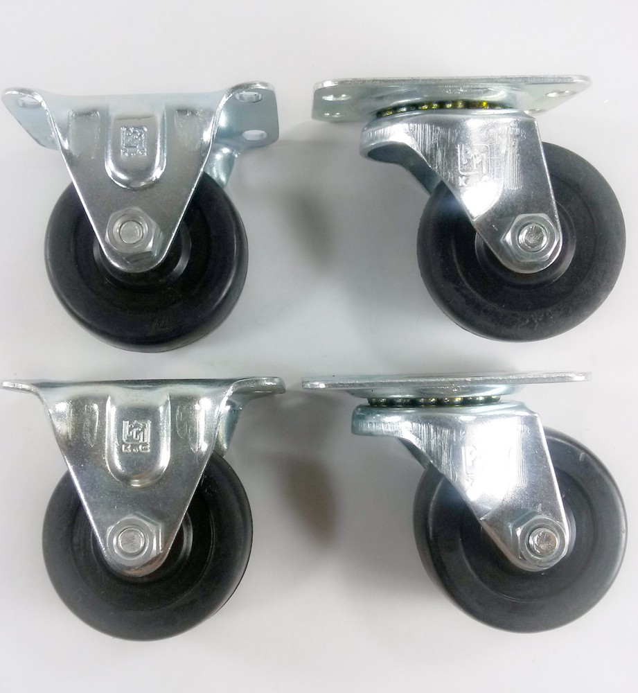 2" Soft Rubber Wheel Caster - 4EA