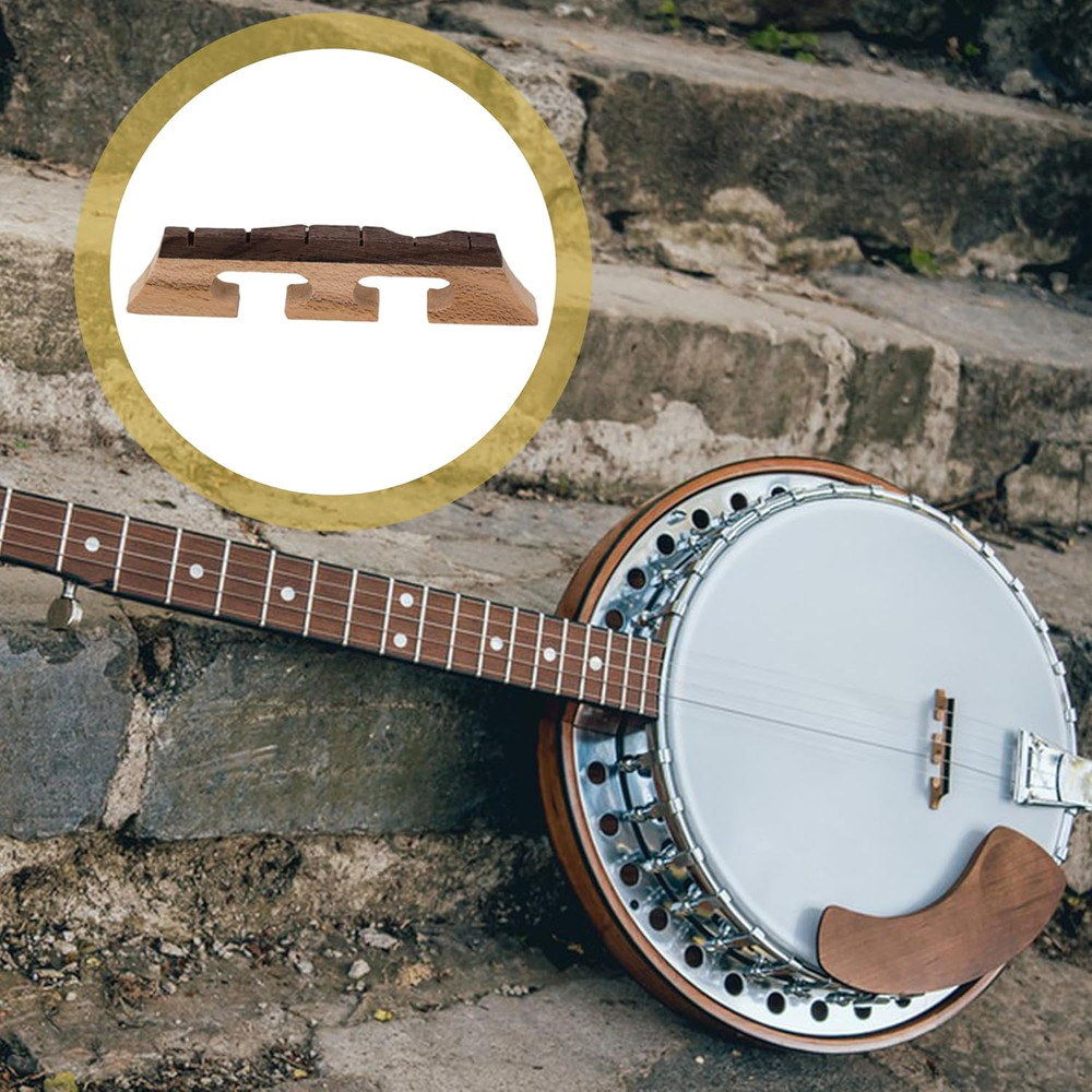 Maple Ebony Bridge 6 String Banjo Replacement