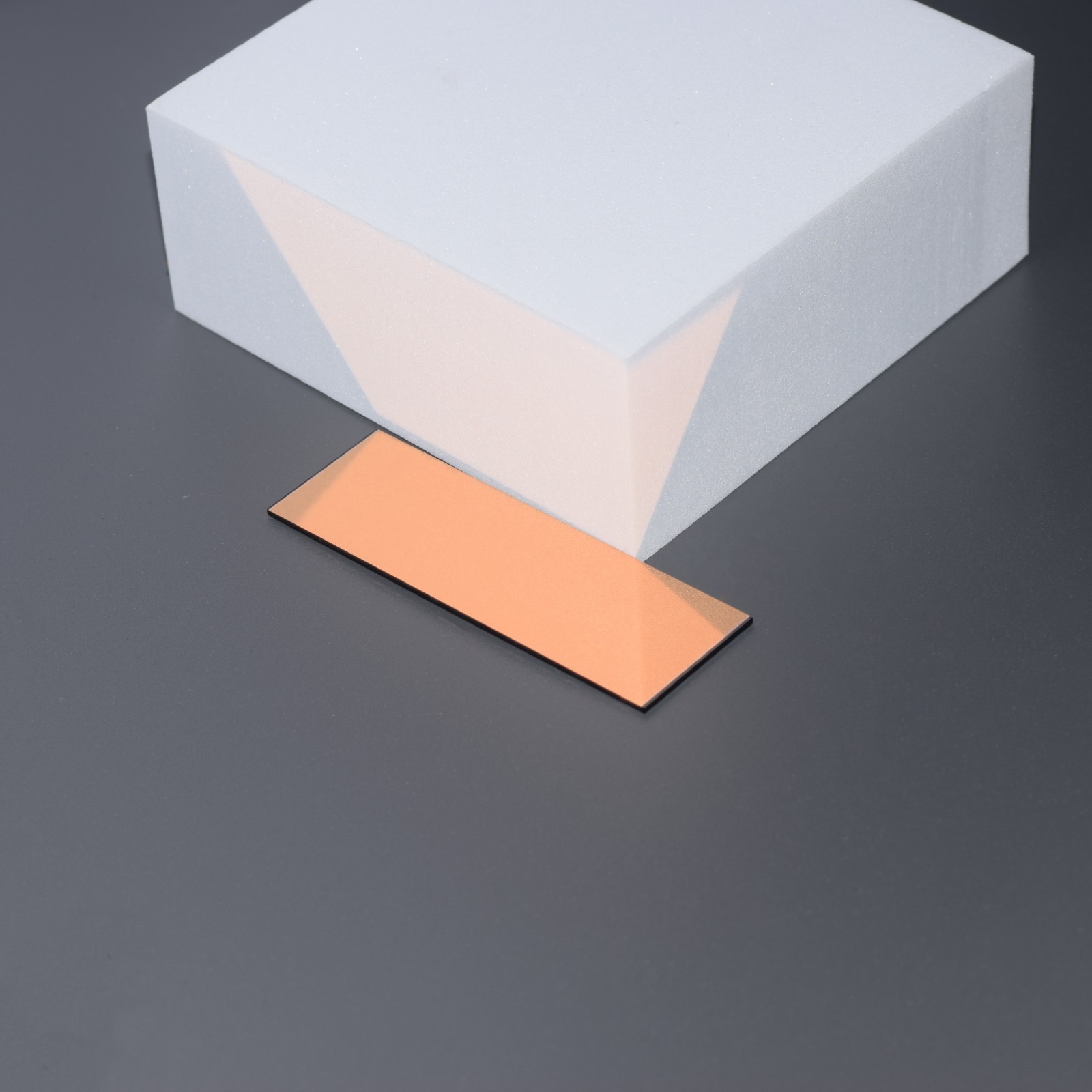 1pc 75x25x1mm Copper Coated Microscope Slides Gold Au-coated Glass Test Slides