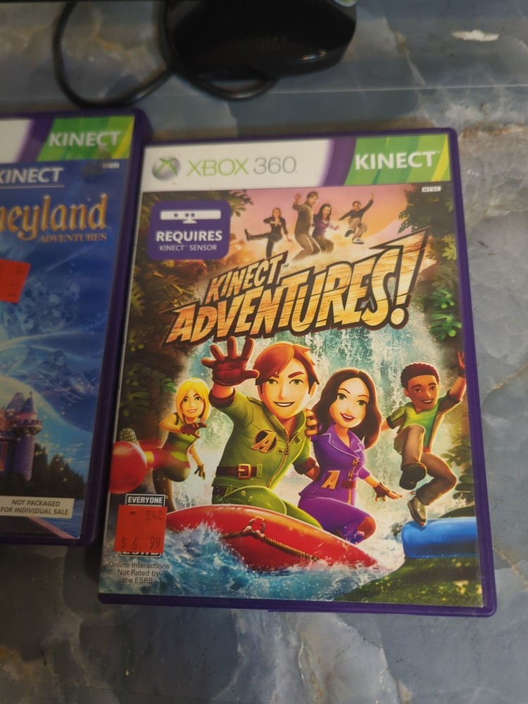 Microsoft Xbox 360 Kinect Sensor + Disneyland & Adventures Game Bundle