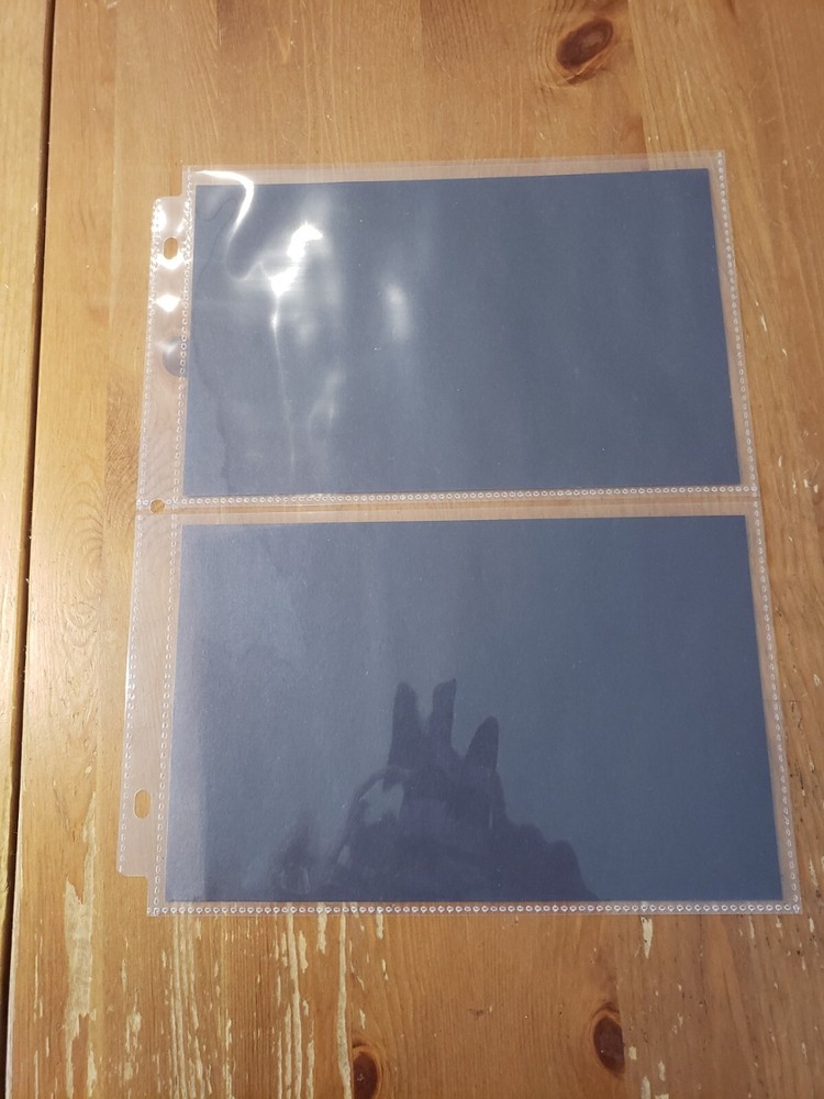 Top Load Ultra Clear 2 Pocket Pages Sheet Protector 100 Sheets