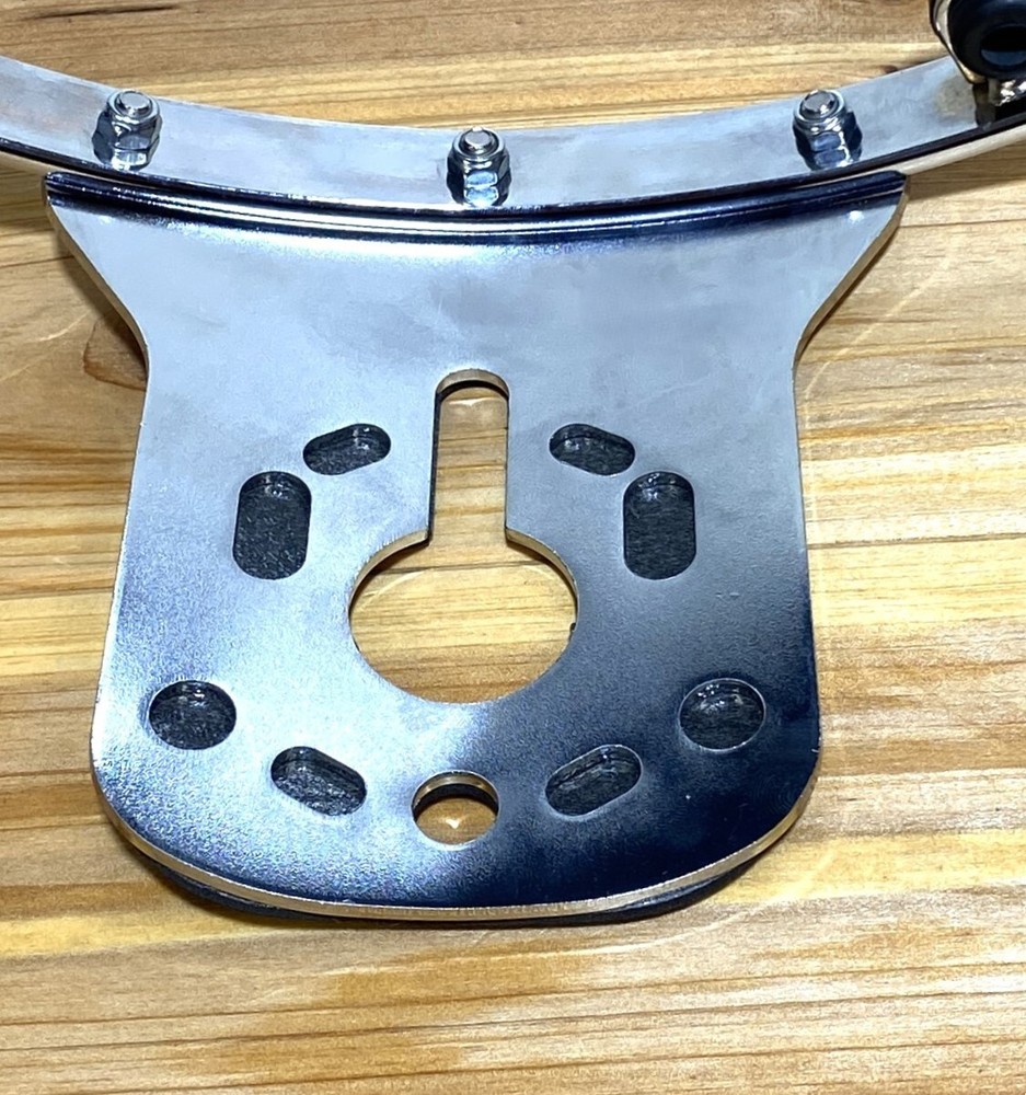 12" 6 Lug Chrome Drum Support System Rim Mount with Universal Plate
