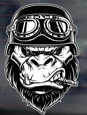 28cm Large Gorilla car sticker