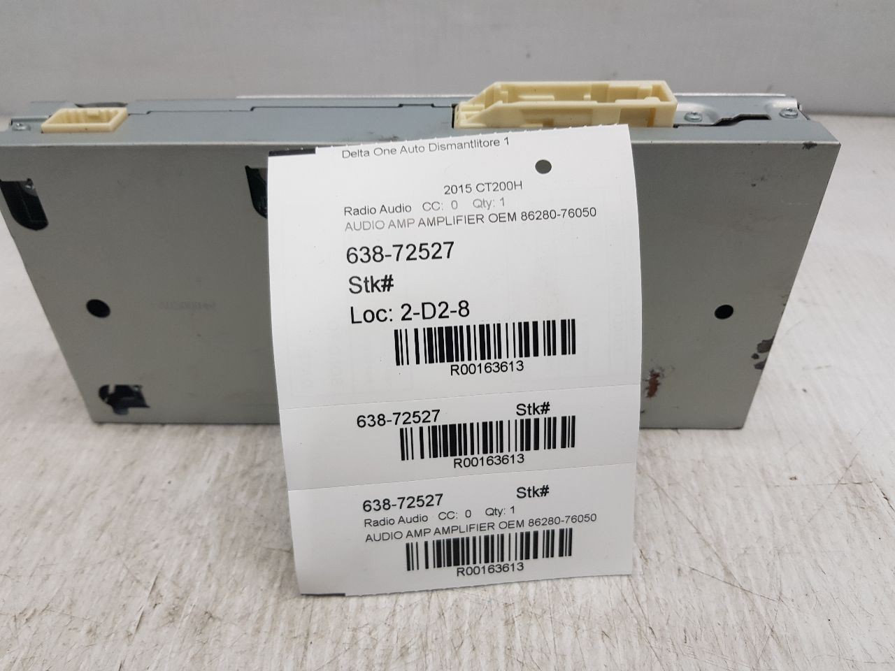 2013-2017 LEXUS CT200H AUDIO AMP AMPLIFIER OEM 86280-76050