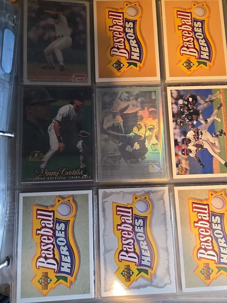 Baseball Binder Filled With Old Cards