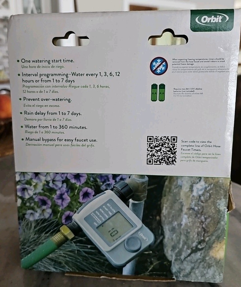 Orbit 58952 Sprinkler Timer Programmable Watering Timer Lawn Hose 1 Outlet Zone