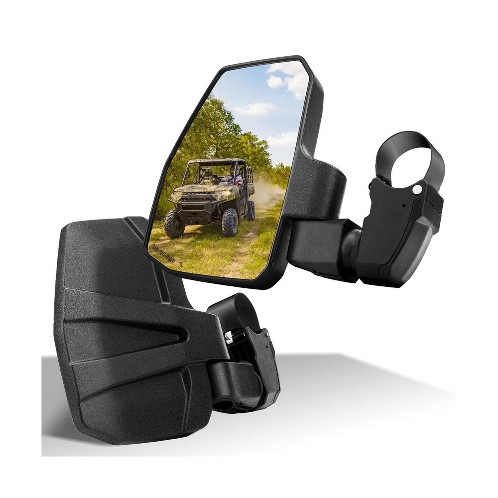 UTV Side Mirrors, Automatic Reset, for 1.5"-2.0" Roll Cage, Universal Fit