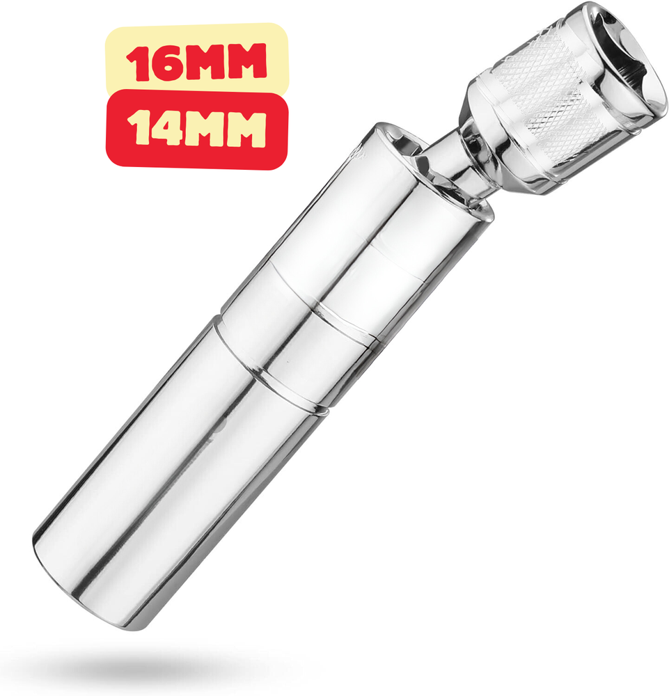 Spark Plug Socket,3/8 Inch Drive Magnetic, Swivel Thin Wall Spark Plug,Universal