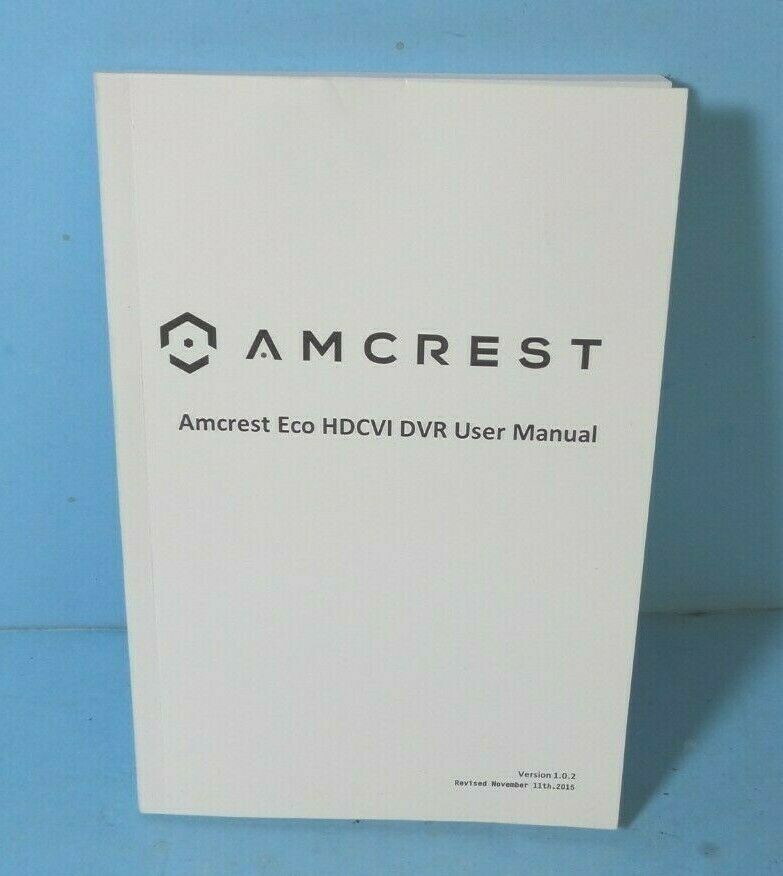 Amcrest Eco HDCVI DVR user manual/owners manual