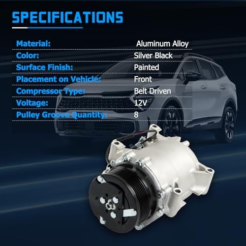 10663AC AC Compressor AC Compressor with Clutch Fits for 2002 2003 2004 2005