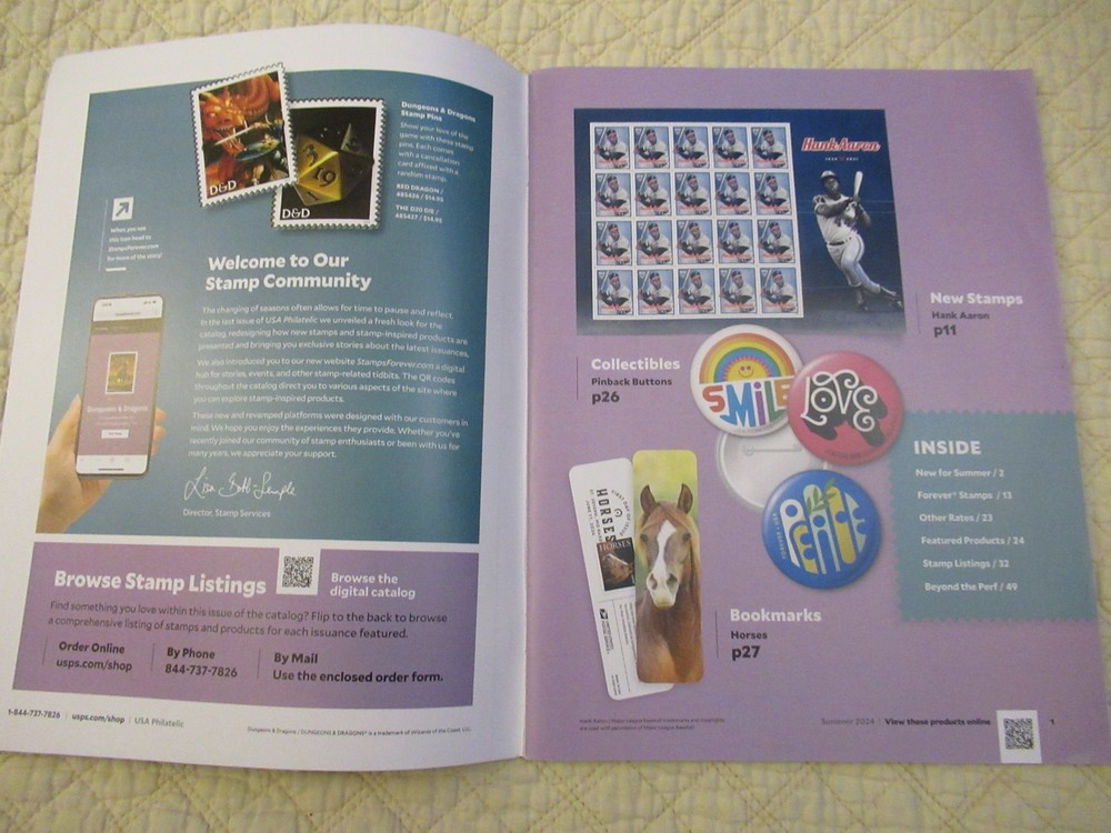 USPS USA Philatelic Summer & Fall 2024 Catalogs (2-Set)