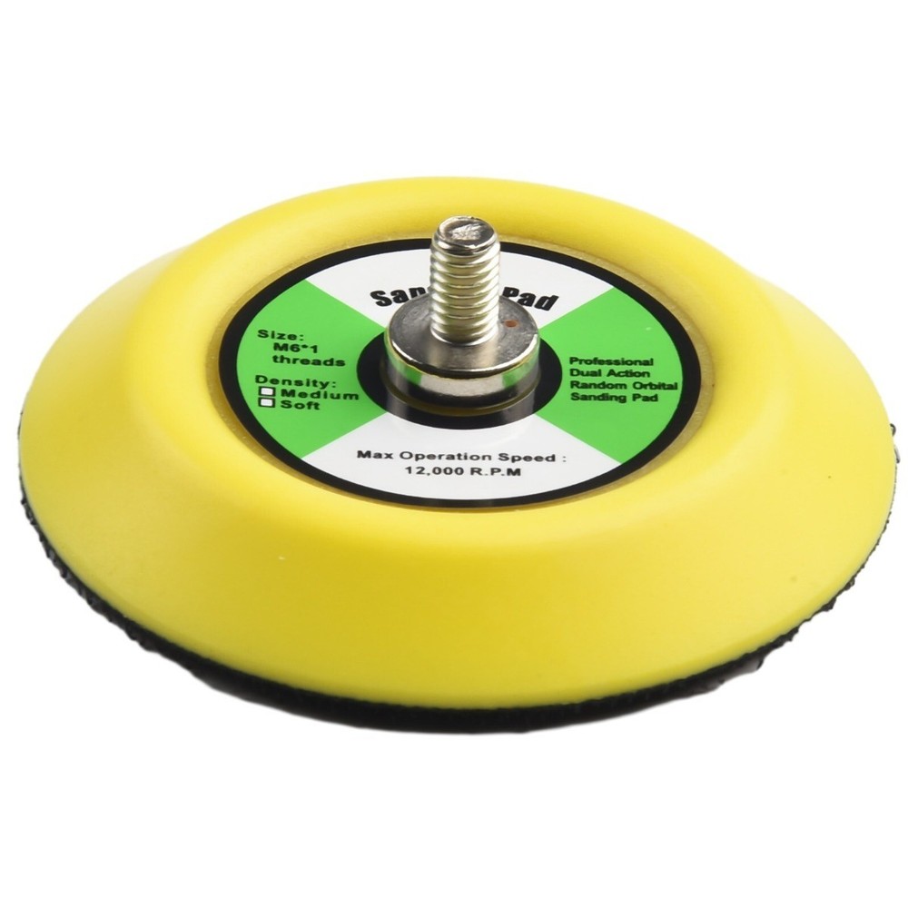 Hook & Loop Sanding Polishing Backing Pad M6 Thread For Air Sander 5pc 3 75mm