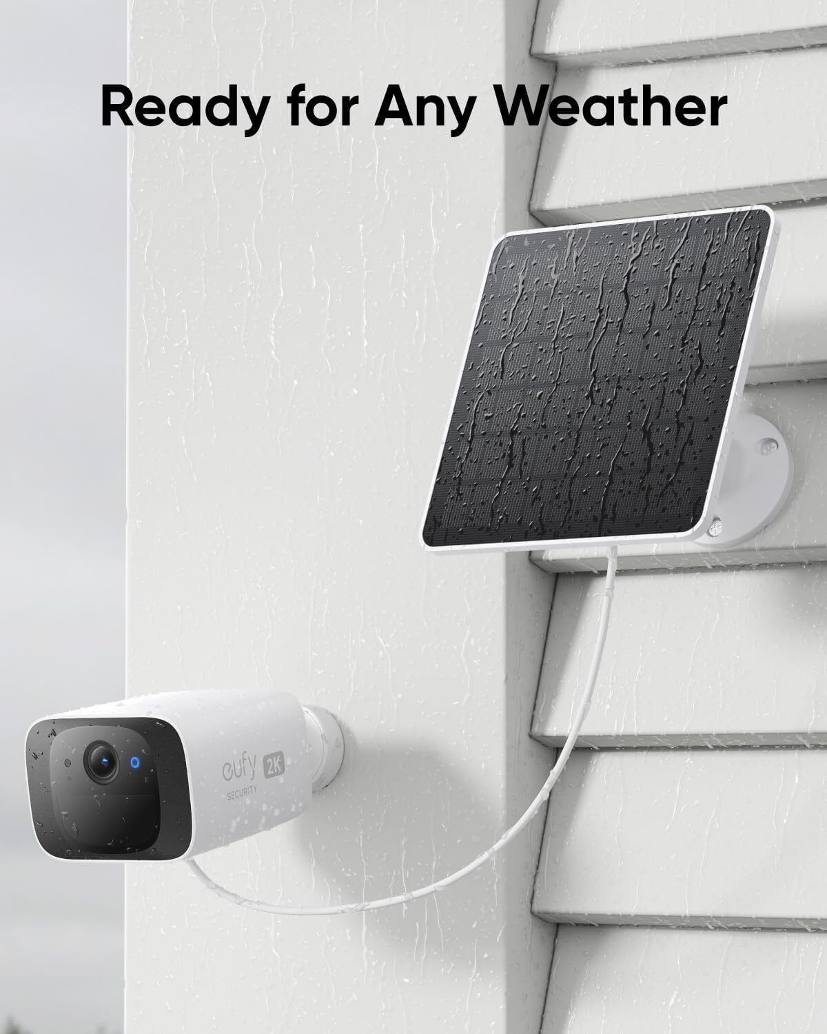 eufy Solar Panel (3W) IP65 Weatherproof for All eufyCam Outdoor Security Camera