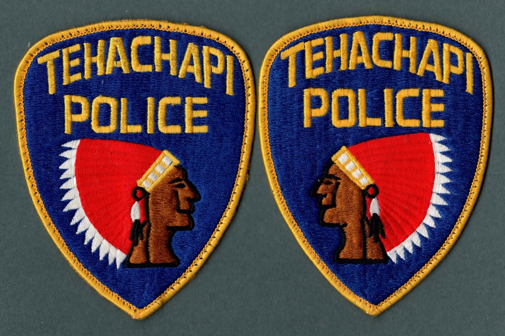 Tehachapi California Police Patch Set - left / right