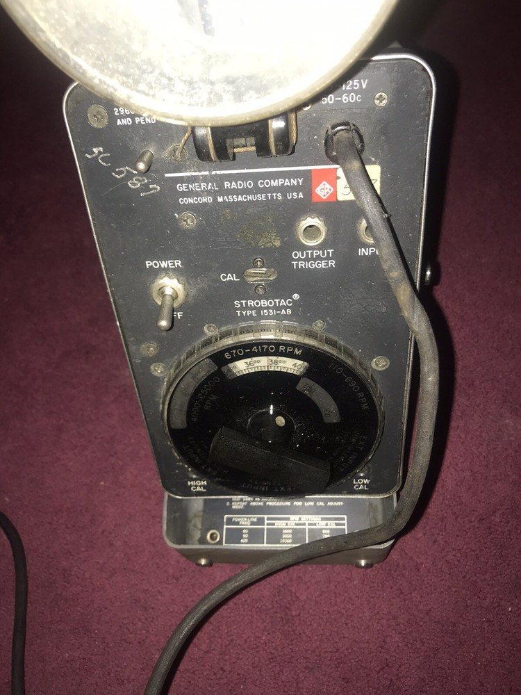 General Radio Strobotac Type 1531- AB Strobe Light Tachometer Stroboscope GenRad