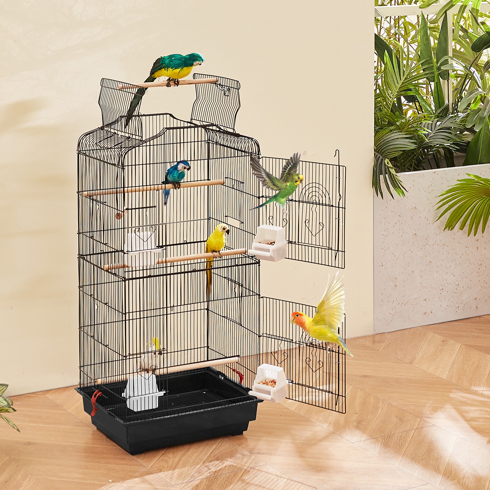 VEVOR Bird Flight Cage 39 in Hanging Metal Parakeet Cage for Cockatiels Parrot