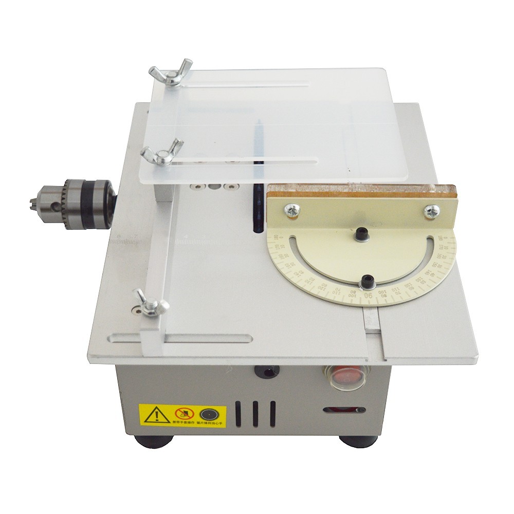 110V Mini Table Saw with 7-Speed Adjustment for Model Making Cutting