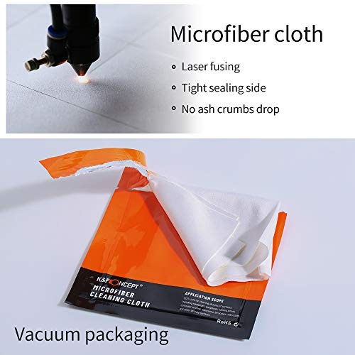 Import Microfiber Cleaning Cloths, 20-Pack Vacuum Wrapped for Camera 20 Pack