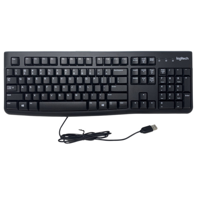 Logitech K120 USB Keyboard for PC - Black