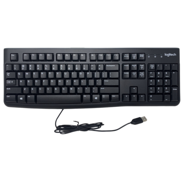 Logitech K120 USB Keyboard for PC - Black