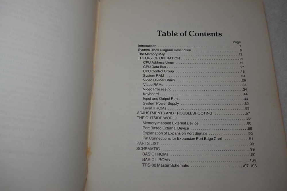 Radio Shack TRS-80 Micro Computer Technical Reference Handbook 1978 Publication