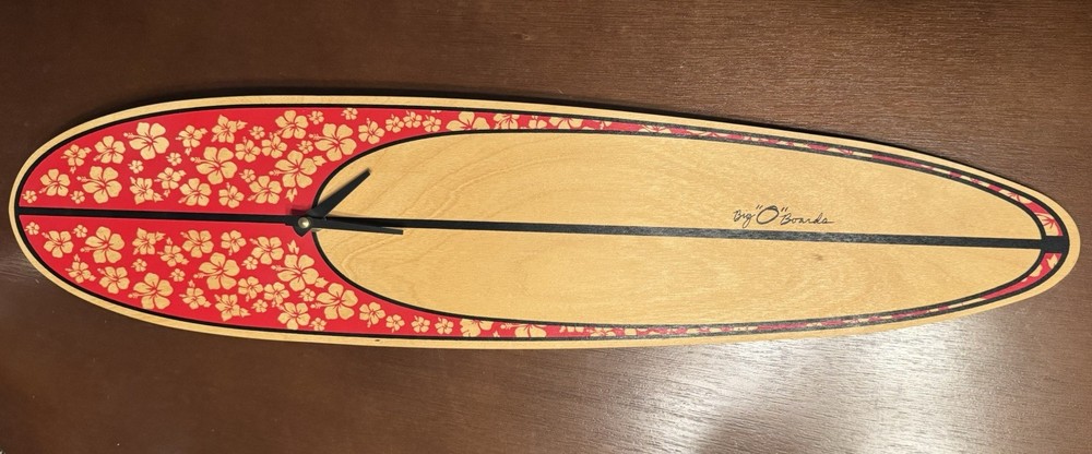 Big “O” boards Surfboard shaped Clock