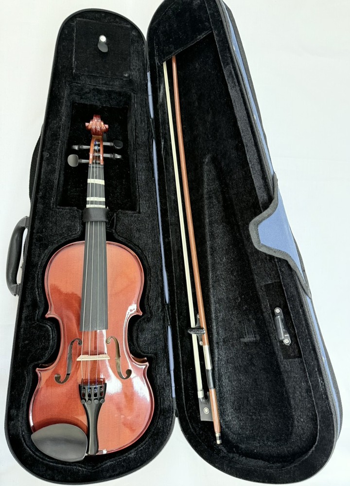 Small Violin Solid Wood with Case and Bow
