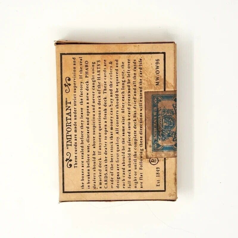 Pharo Cards Old West 52 Poker Card Deck With Square Corners (4" x 3")