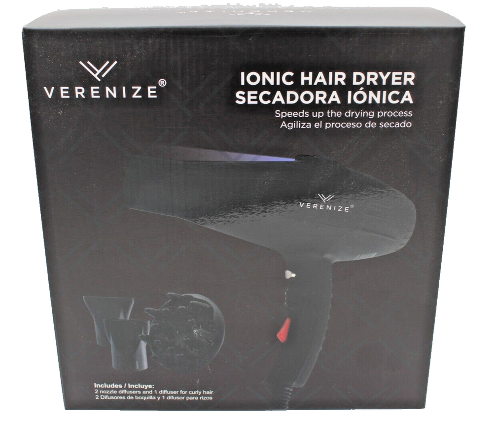 VERENIZE IONIC HAIR DRYER SPEEDS UP THE DRYING PROCESS - 2000 WATTS.