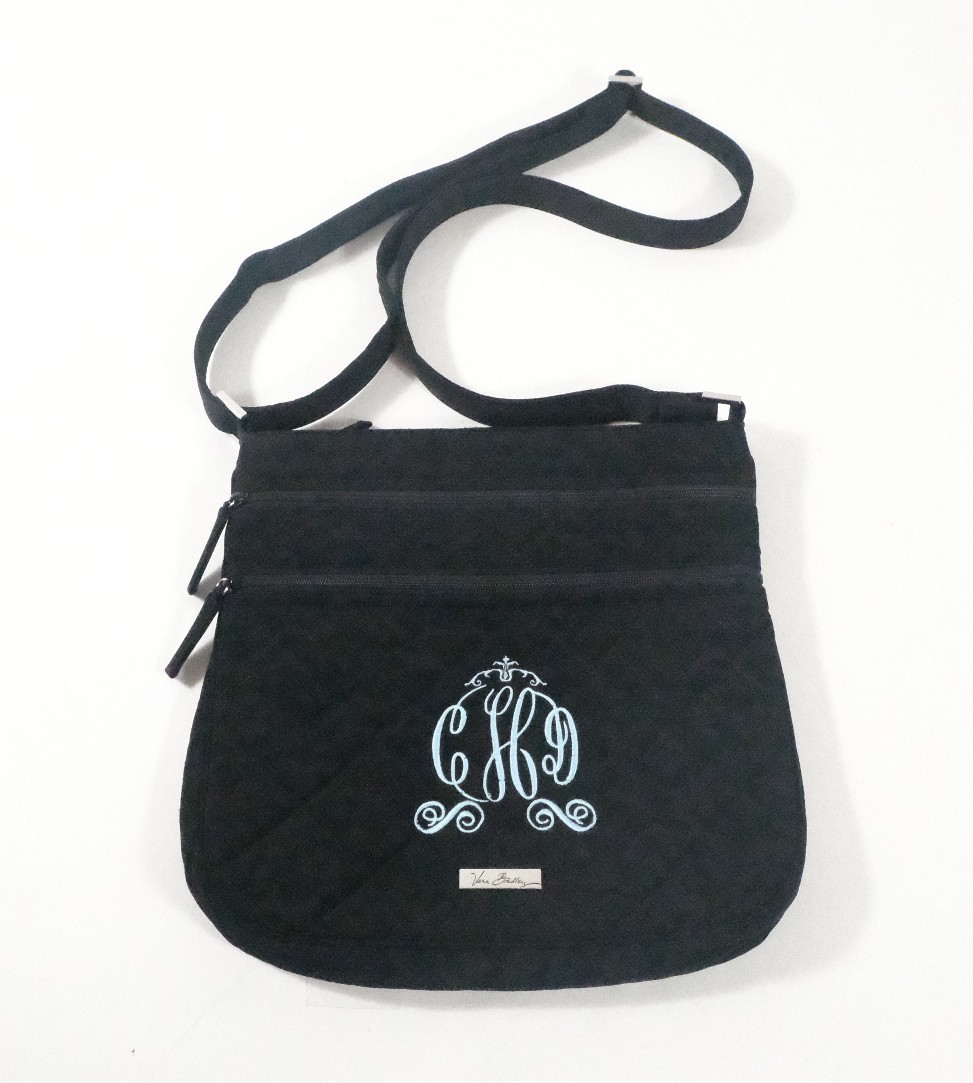 Vera Bradley Disney Mickey Mouse Black Shoulder Bag Monogrammed CHD