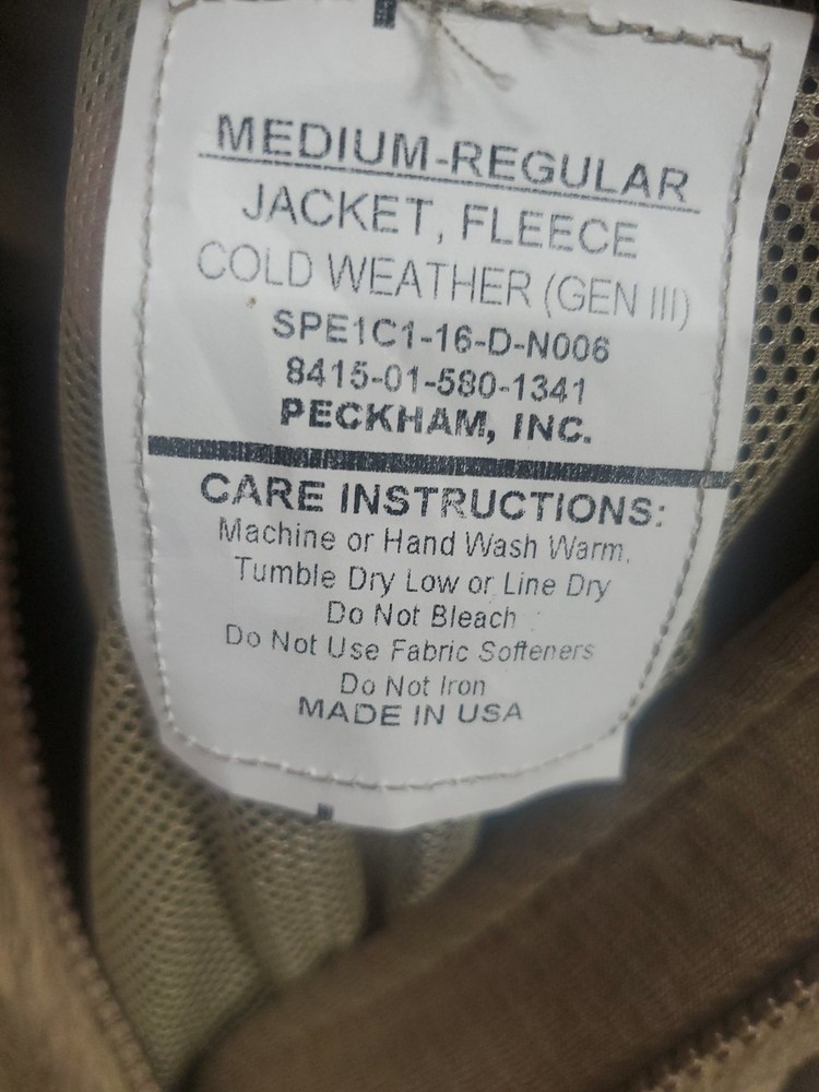 Medium Regular Fleece Jacket coyote Cold Weather