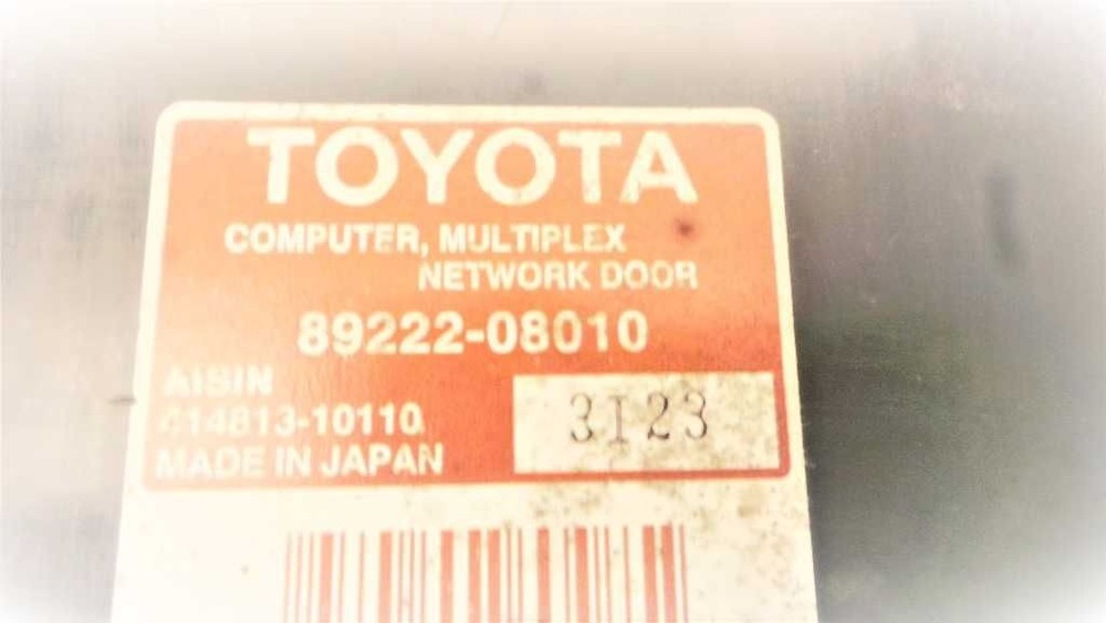 04-10 TOYOTA SIENNA MULTIPLEX NETWORK BODY CONTROL MODULE ECM ASSEMBLY
