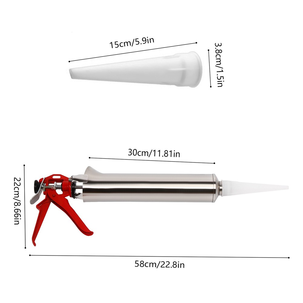Mortar Pointing Grouting Gun Spray Nozzle Kit Brick Tile Cement Applicator Tool
