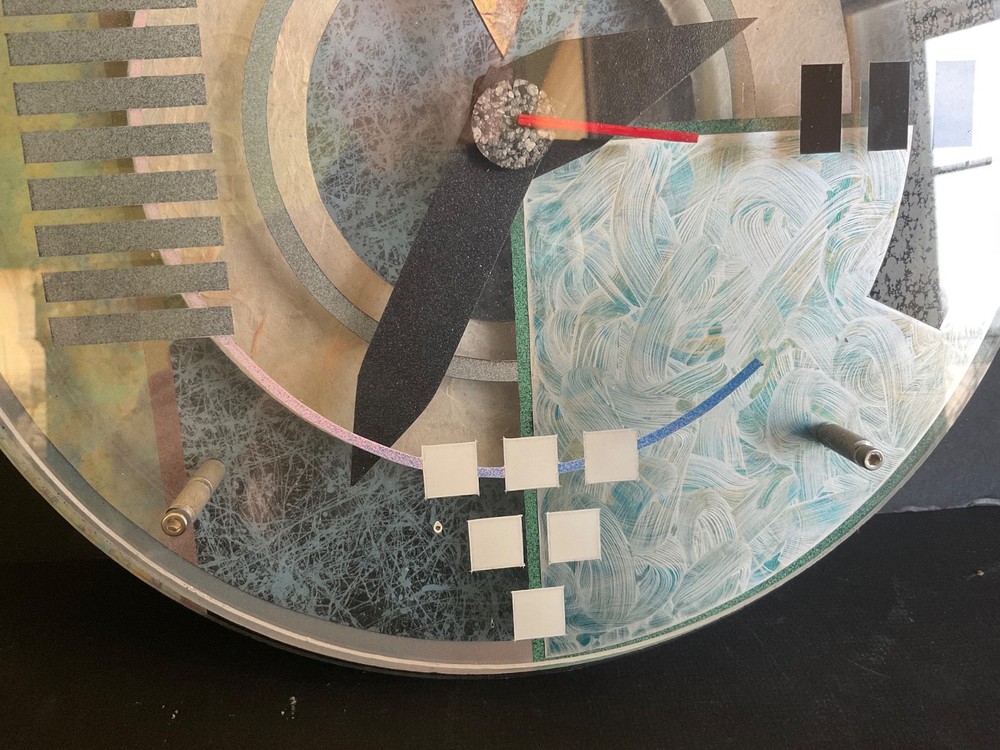Art Deco Wall Clock Vintage Post Modern 90’s Signed.