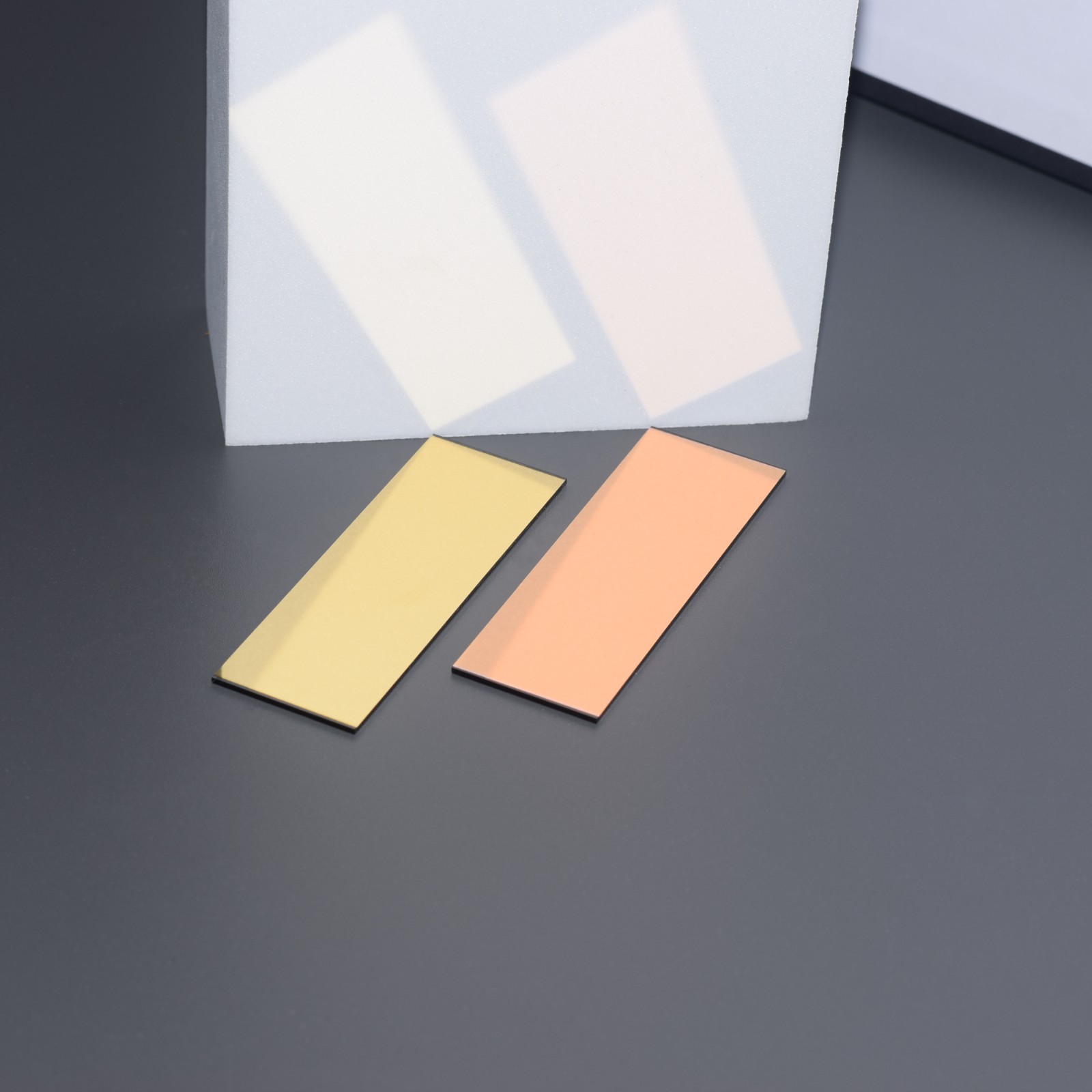 1pc 75x25x1mm Copper Coated Microscope Slides Gold Au-coated Glass Test Slides