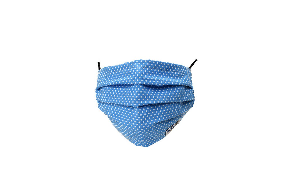 Blue Polka Dot Face Mask