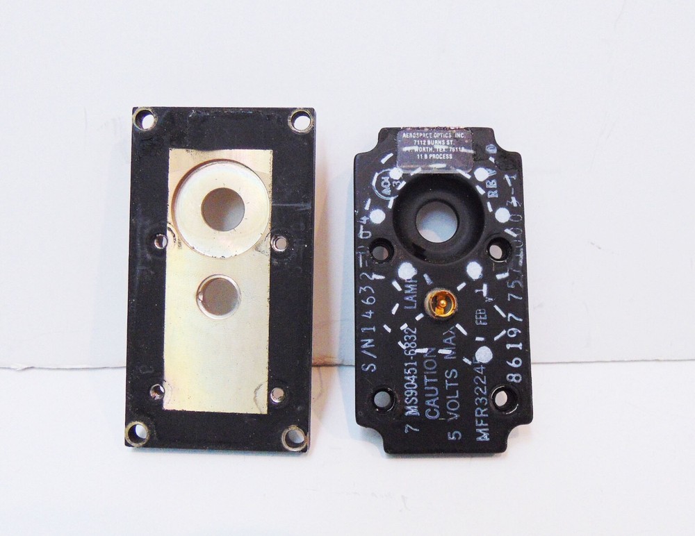 F-16 Instrument Panel Navigation Mode Switch Edge Lighted Panel & Back Plate