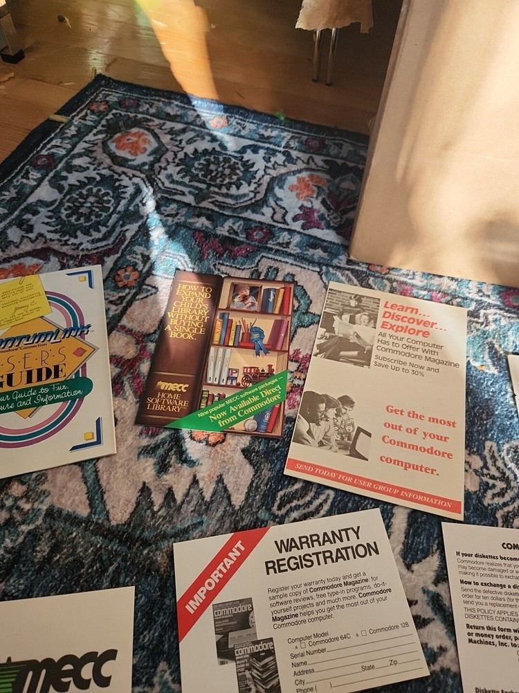 Commodore QuantumLink Booklets, Mailing Cards MECC Promotional Materials