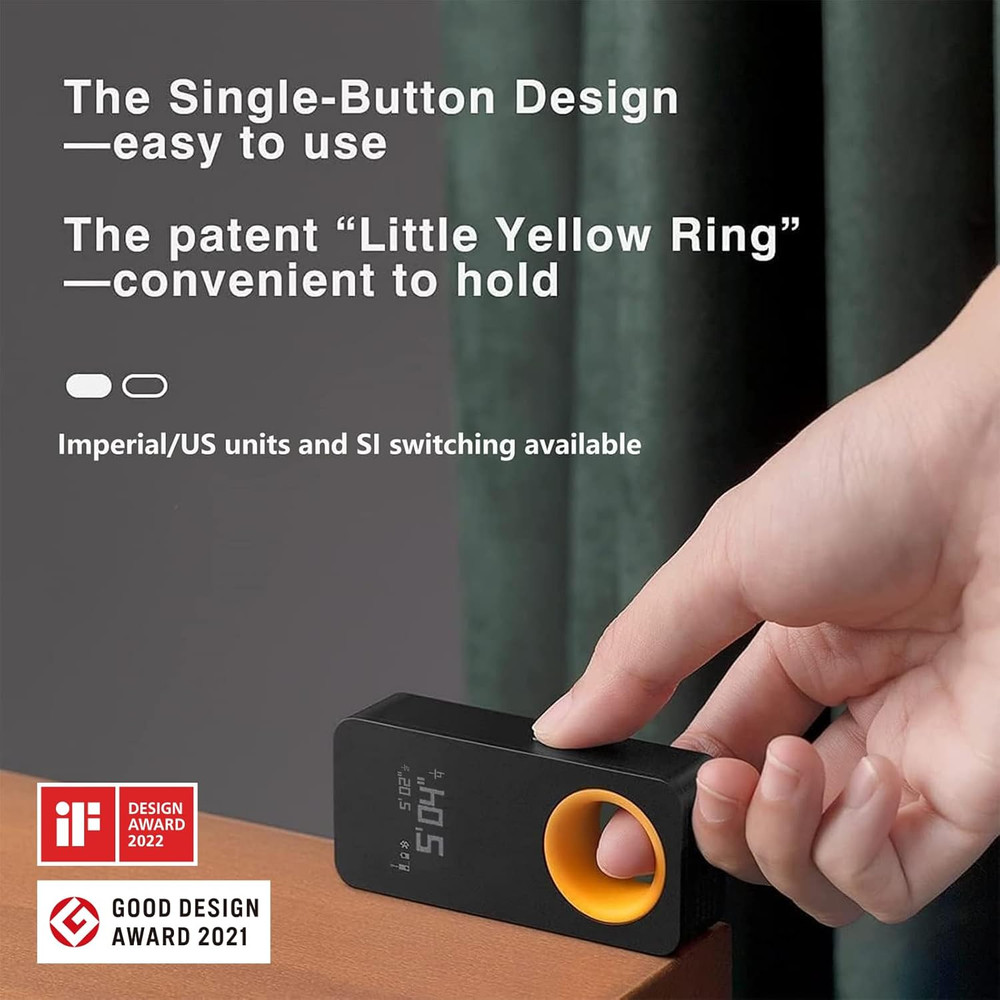 Compact Laser Measuring Tool, 98Ft Accuracy, USB-C Rechargeable, OLED Display