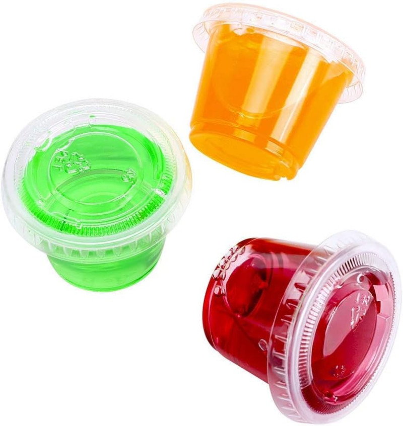 200-1Oz Clear Polypropylene Small Plastic Containers | Cups | with Lids