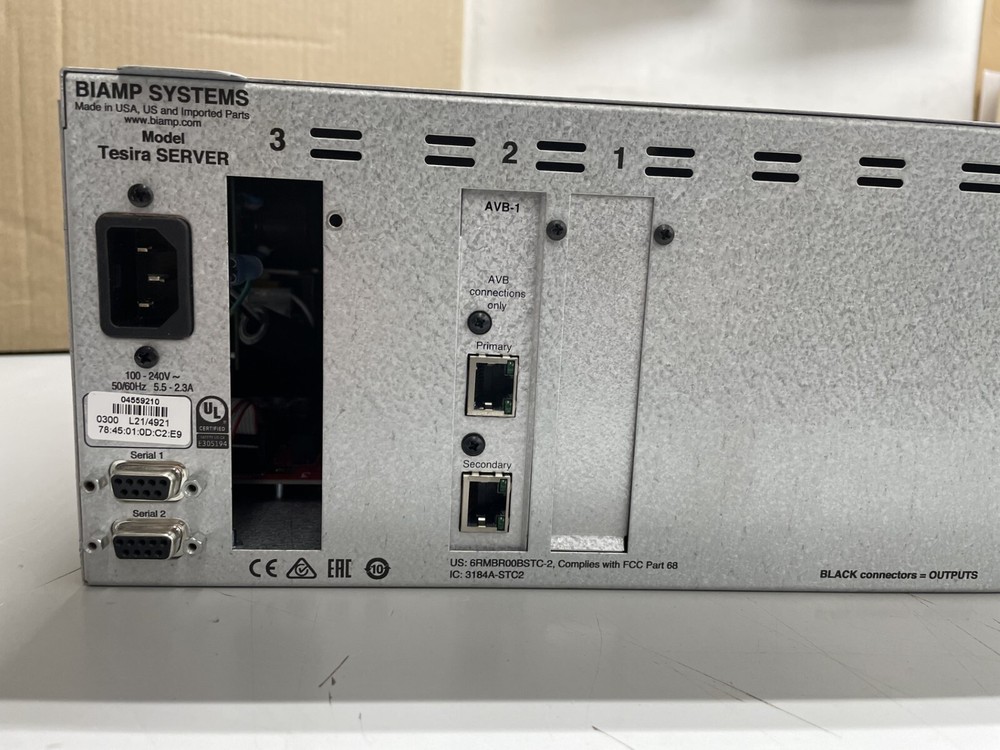 Biamp Tesira SERVER Pro Audio Digital Network Server Configurable Audio DSP