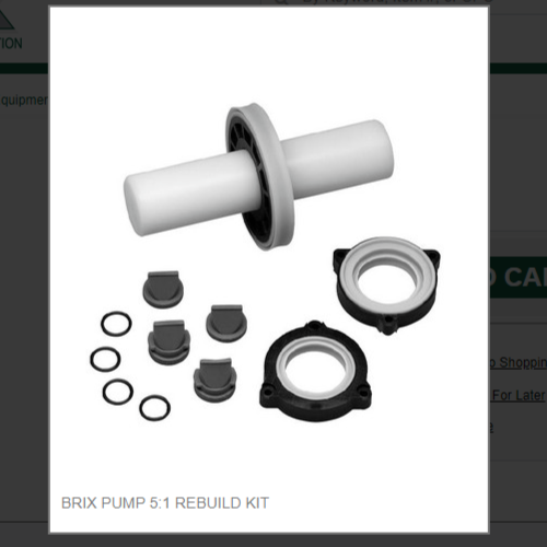 BRIX PUMP 5:1 REBUILD KIT, # 94-433-01
