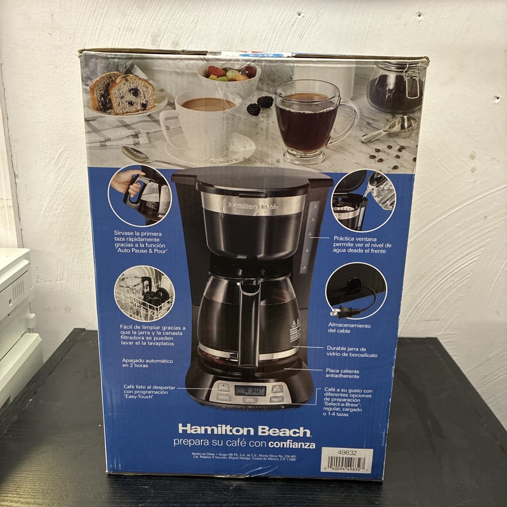 Hamilton Beach Programmable Coffee Maker 12 Cup 49632*