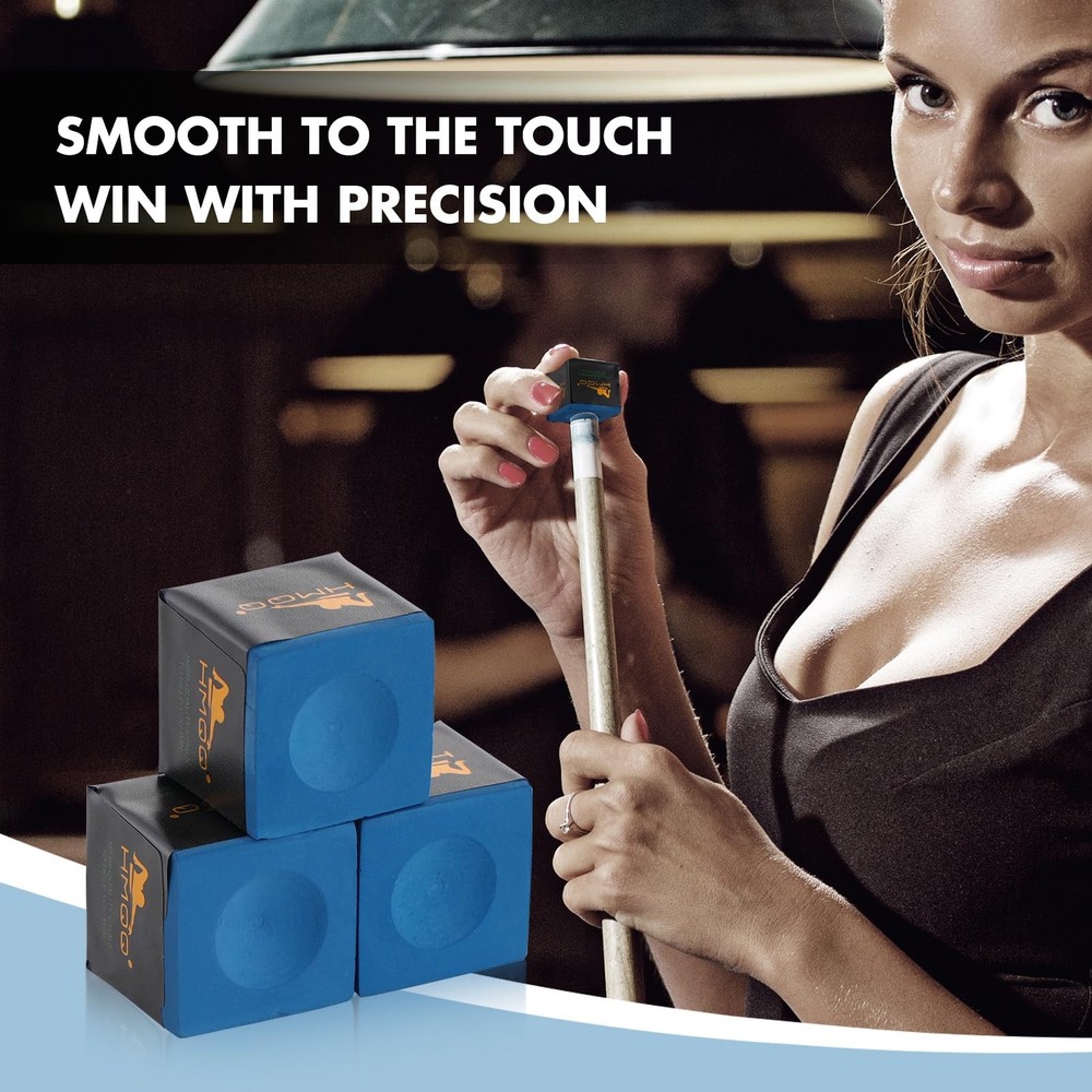 Professional Billiard Chalk - Nano Technology, Low Deflection, 2 Pack