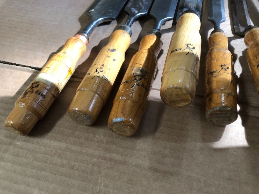 Graduated Cranked Neck Set of 10 Buck Bros Gouges Tang Chisels