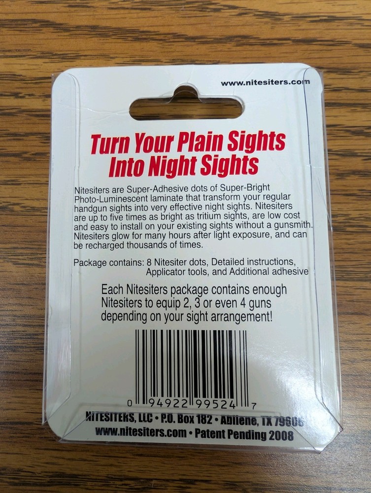 Nitesiters Super Bright Adhesive Night Sight Dots Easy Install