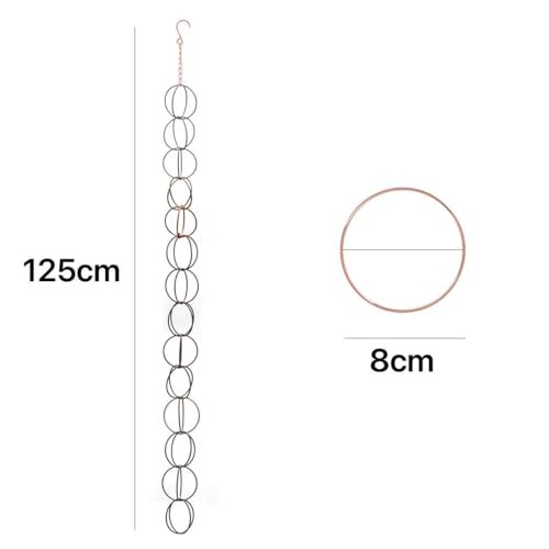 Rain Chain for Gutters Functional and Decorative Replacement copper-rings