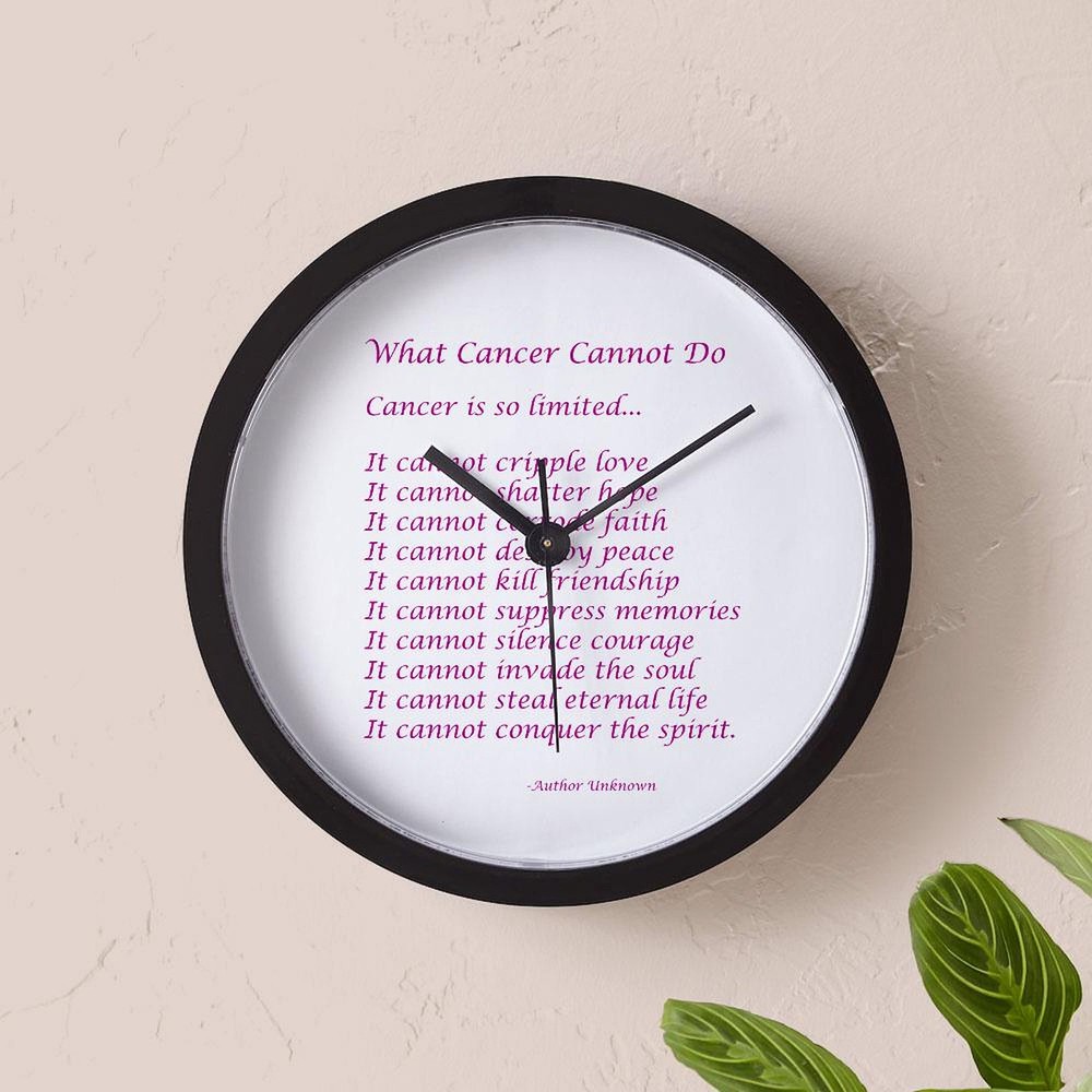 CafePress What Cancer Cannot Do Poem 10" Wall Clock (906239404)