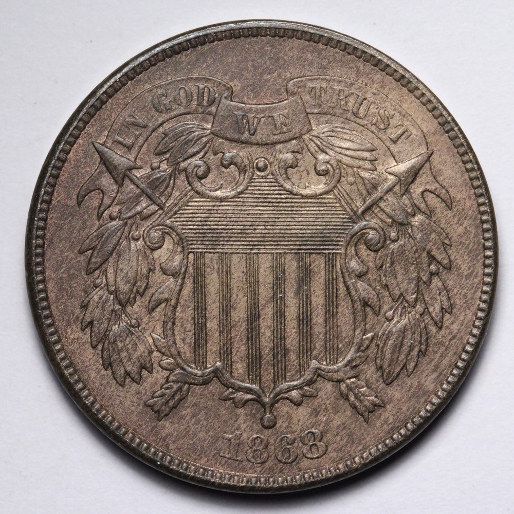 1868 Two Cent Piece CHOICE BU *UNCIRCULATED* MS E201 QNEM